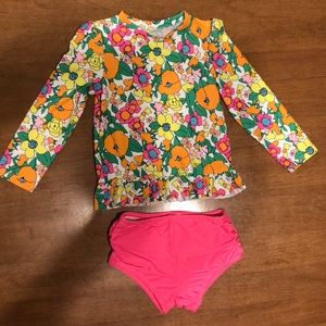 Girls 4T Rashgaurd suit top and bottoms